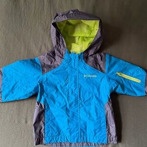 Columbia Kids Blue and Black Raincoat